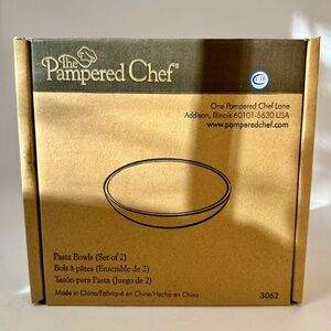 Pampered Chef Pasta Bowls Set of 2 Simple Additions White  NIB